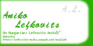 aniko lefkovits business card